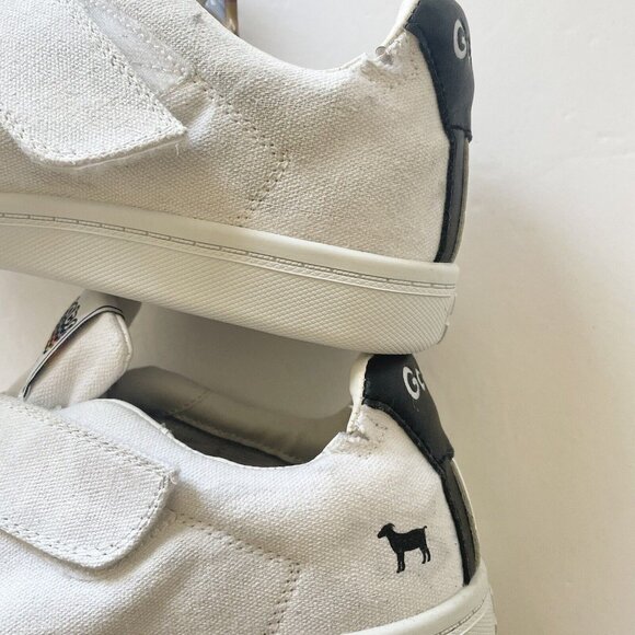 Goats Womens 7.5 White Criss Cross Strap Sneakers Athletic Shoes - Picture 10 of 12